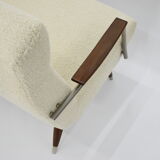 Canapé Danemark années 1960 bouclé beige