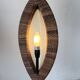 Lampadaire bronze et corde 1970