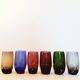 Service 6 vintage coloured glasses