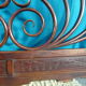 Double wooden headboard turned J & J kohn