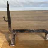 Pair of brutalist chenets 1960 accessories fireplace french work