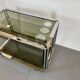 Space Age Chrome and Smoked Glass Bar Cart, 1970s