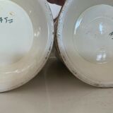 Pair of vases tubes in earthenware decorated XX century