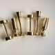A set of six brass candle holder in mid-century modern design - Denmark 1970s.