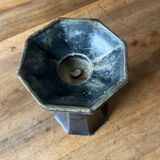 Antique enamelled cast iron vase