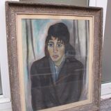 Pastel portrait Young man signed jules Tristani