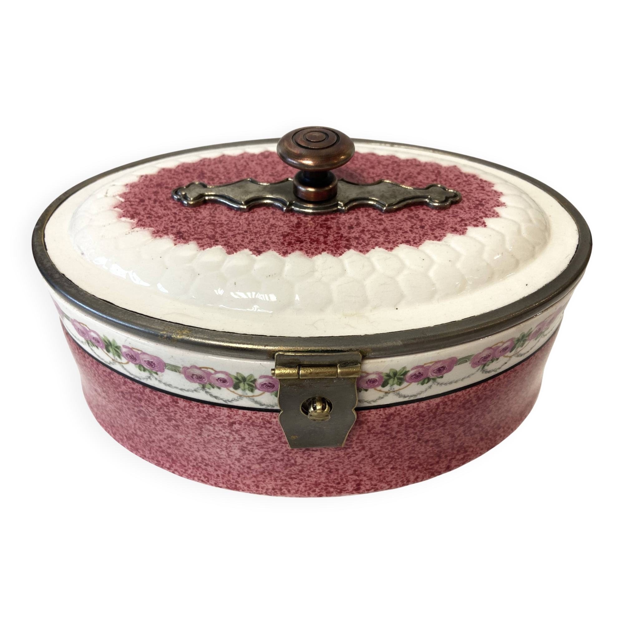 Pot Biscuit en Faïence Fabrication Allemande Début 1900