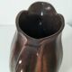 Vintage Belgian ceramic sculptural pitcher in chocolate brown.