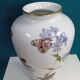 Vase porcelaine années 80 décor papillons