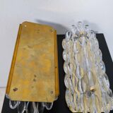 Appliques murales en cristal en forme de goutte moderne du milieu du siècle Orrefors par Carl Fagerlund