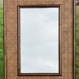 Vintage mirror, bamboo, cane and rattan, circa 1960's