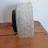 Ceiling / wall light round metal and glass - 50s