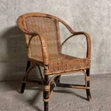 Children's rattan/wicker armchair from the 60s
