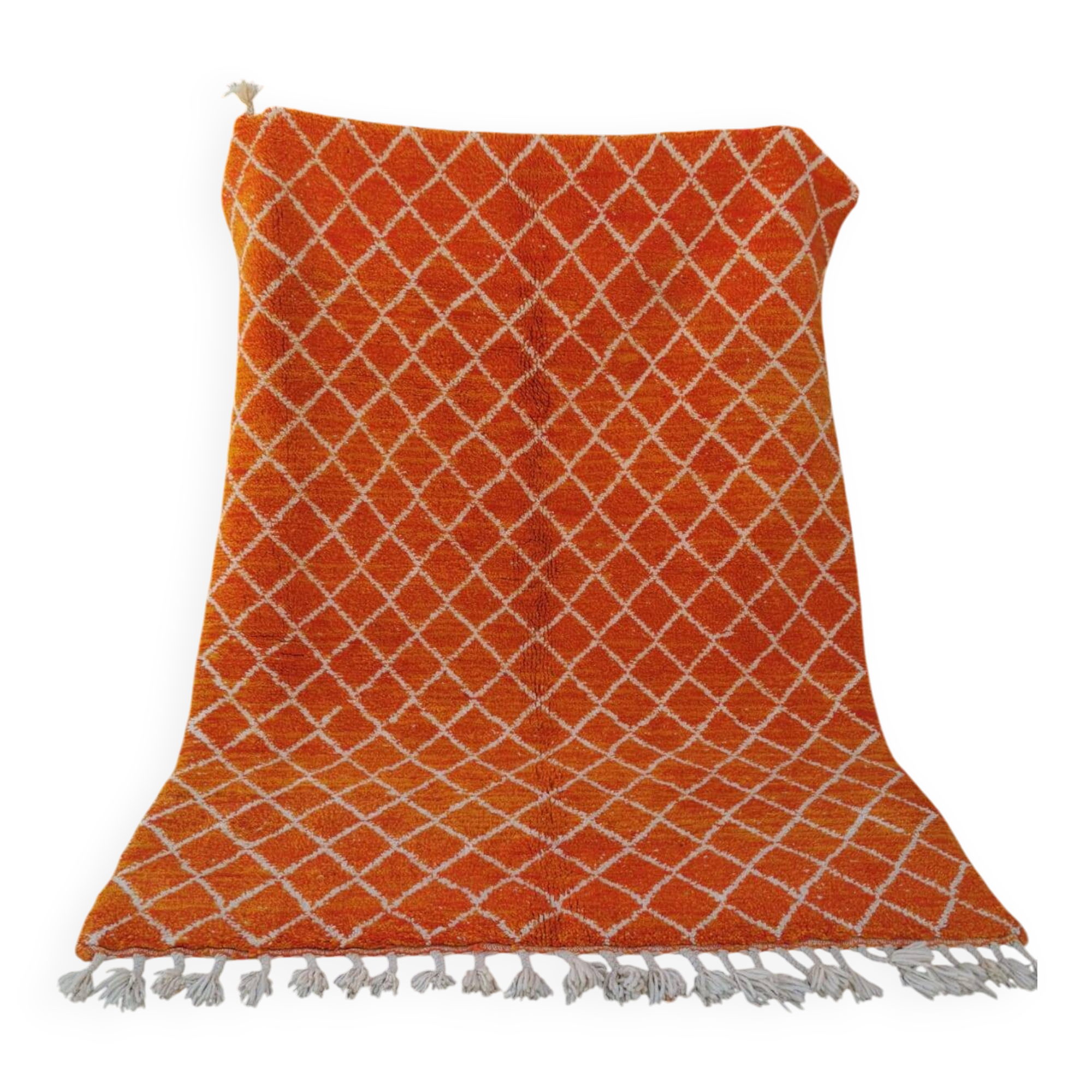 bright orange Beni Ouarain rug 250*150cm