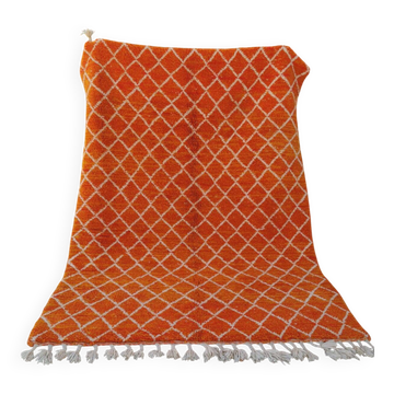 bright orange Beni Ouarain rug 250*150cm