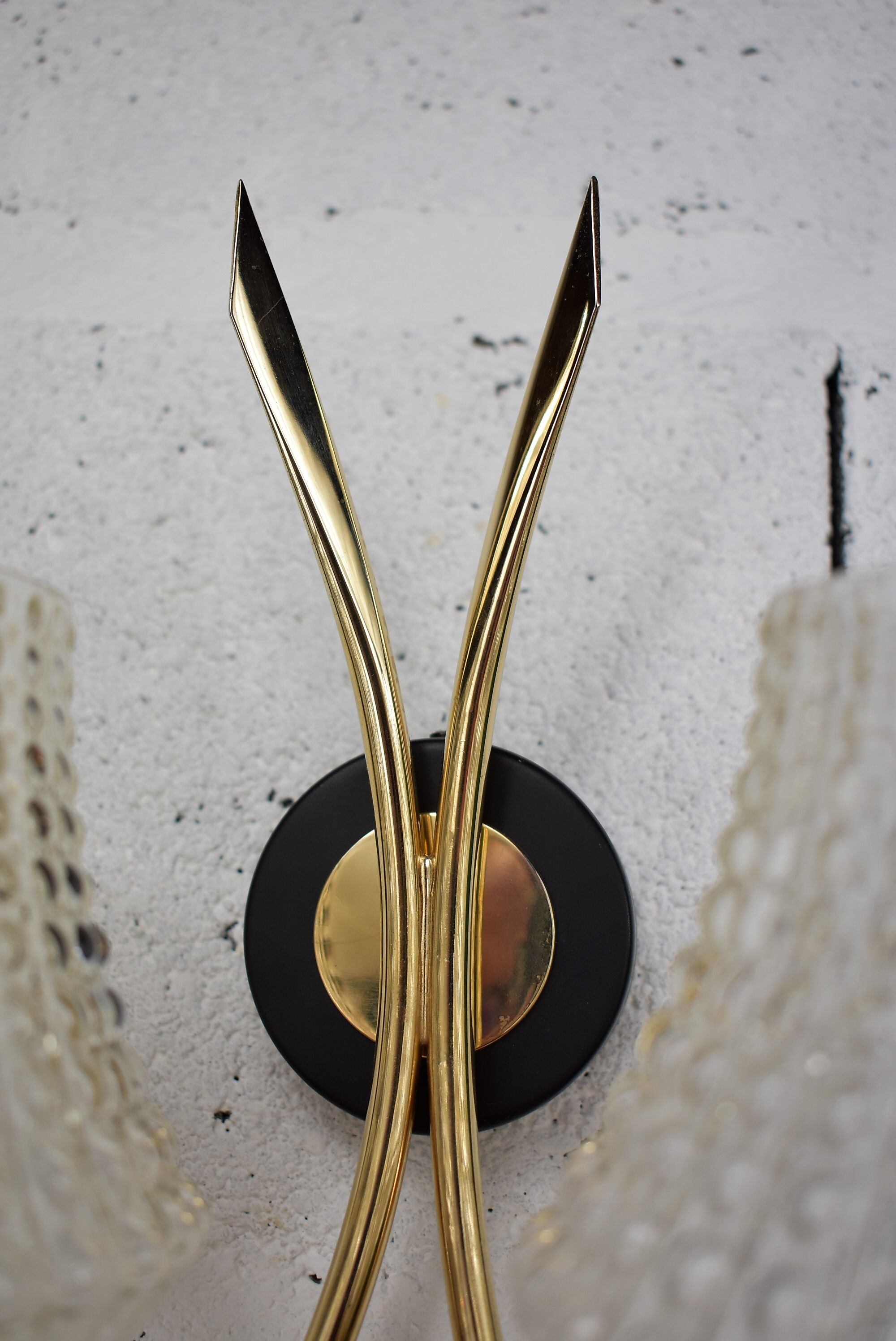 Vintage wall lamp 2 glass lamps.