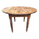 Antique round farmhouse table, modular vintage furniture
