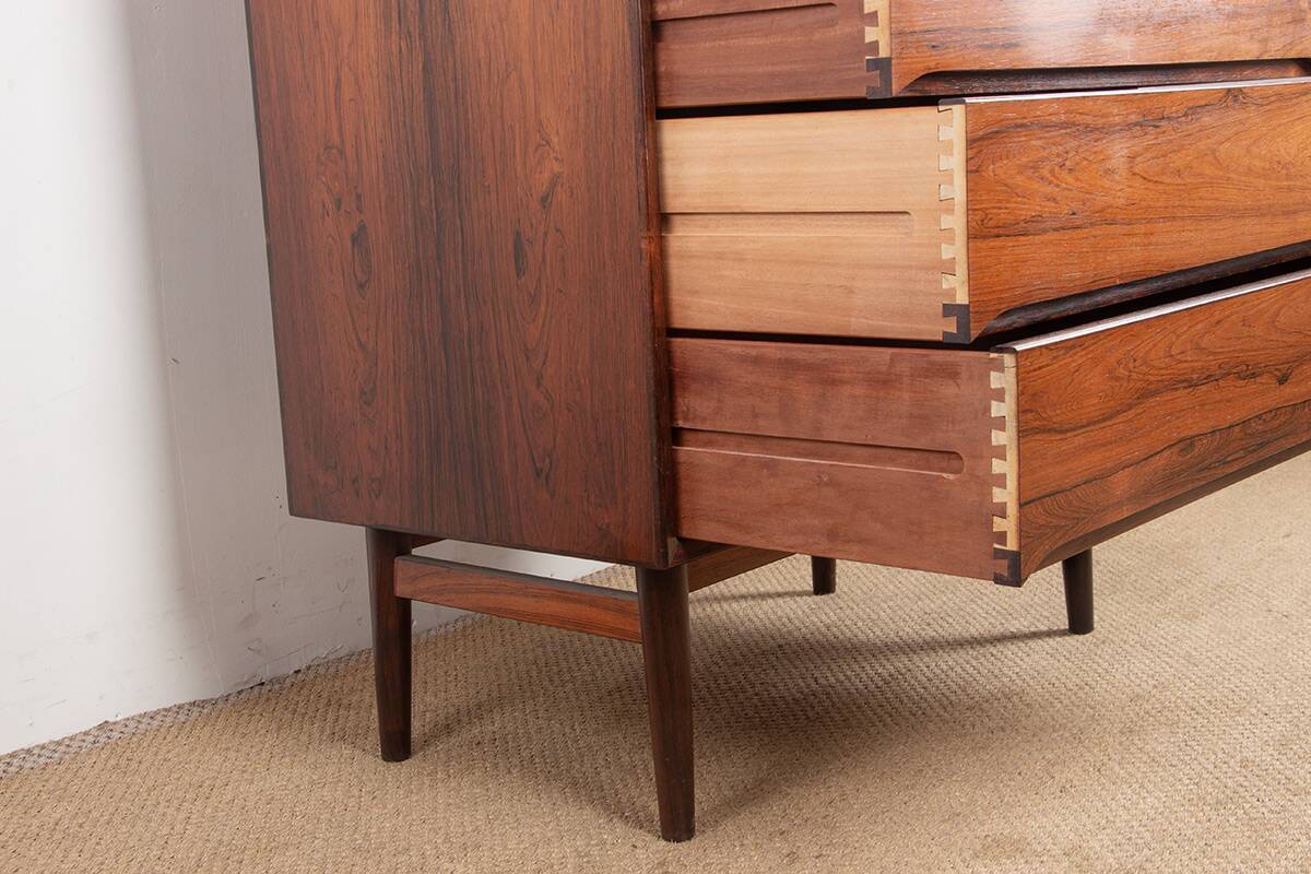 Large Danish chest of drawers in rosewood by Svend Langkilde from the 1960s.
