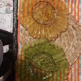 2 large art deco design plates