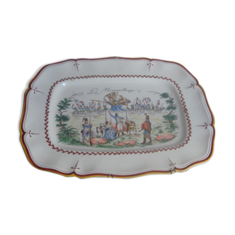 Large old dish st-clement 41 cm x 32 cm la marseillaise 5000 copy n°504