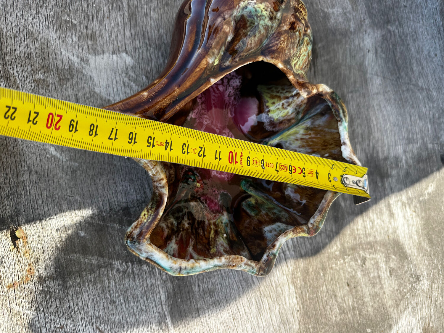 Vintage ceramic seashell trinket tray from Vallauris, 20/17 cm