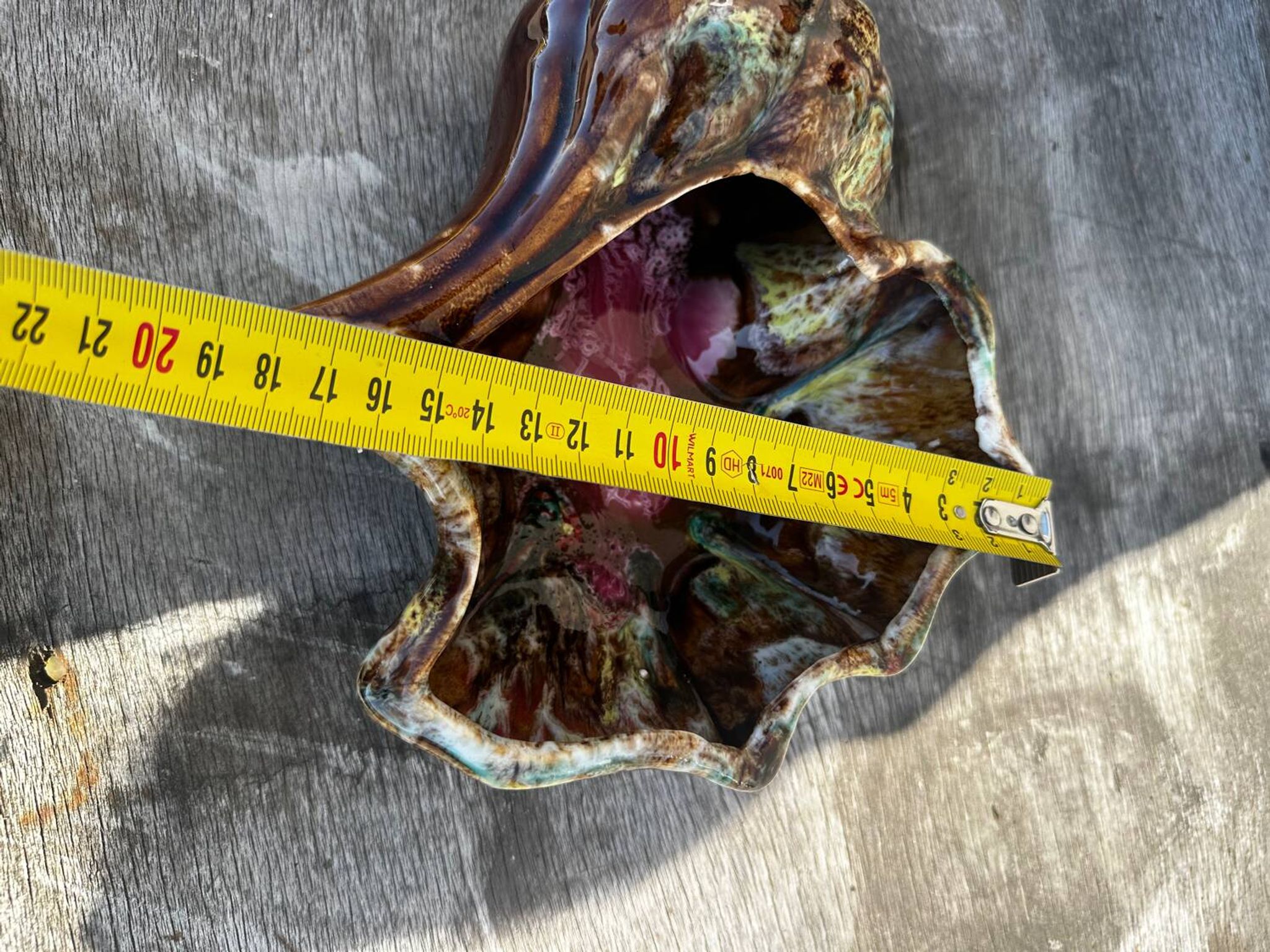 Vintage ceramic seashell trinket tray from Vallauris, 20/17 cm