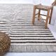 8x10 Pinstriped Brown & White Vintage Rug, 265x300Cm SK 240422