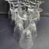 Liquor glasses (12) - art deco - cut and blown crystal