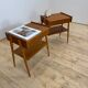 Paire de tables de chevet en teck par AB Carlström, 1960