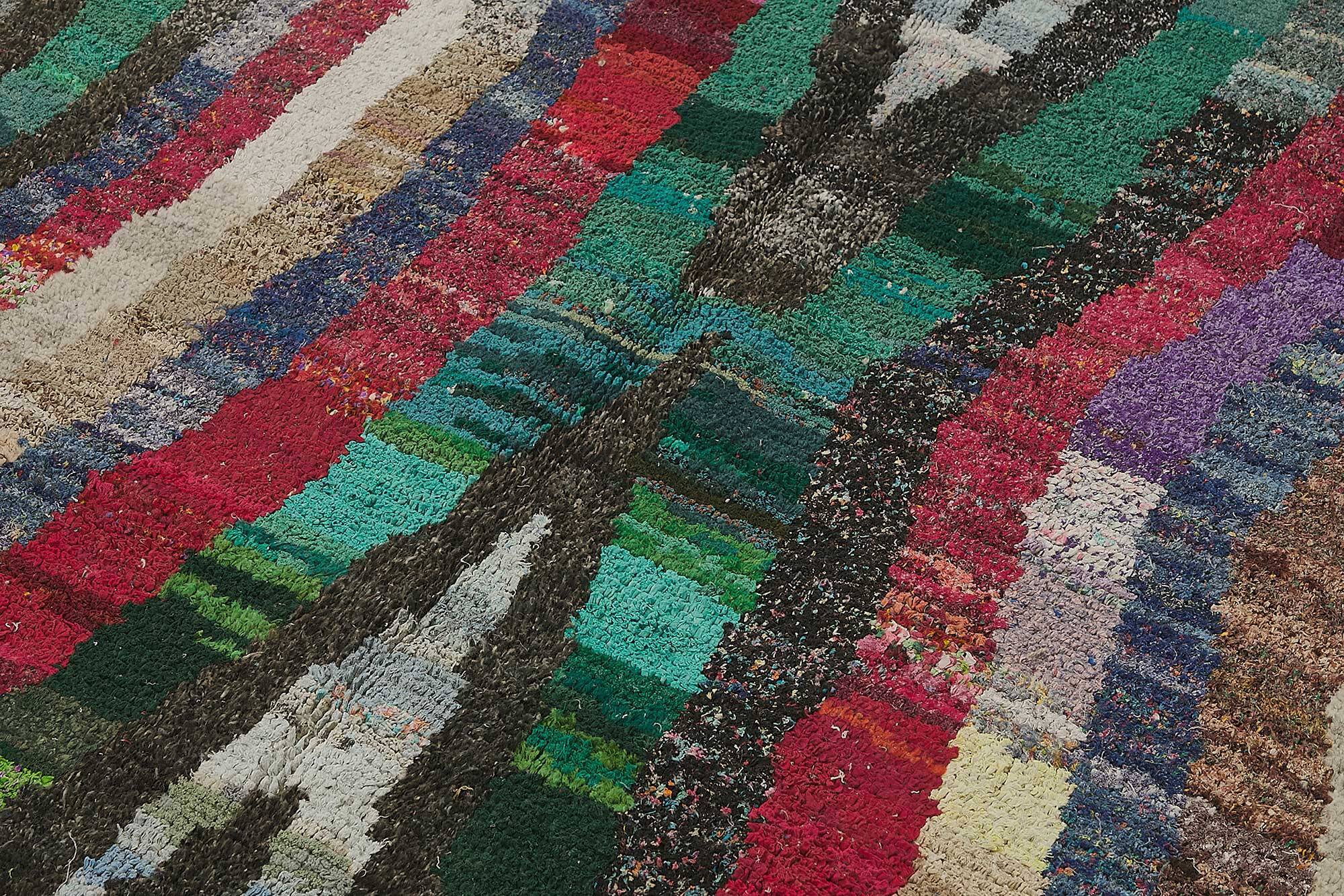 Handwoven Turkish Recycled Boho Rug 175 cm x 244 cm