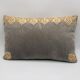 Coussin rectangulaire, Housse et Insert. Gris, Champagne. Modèle Layla.