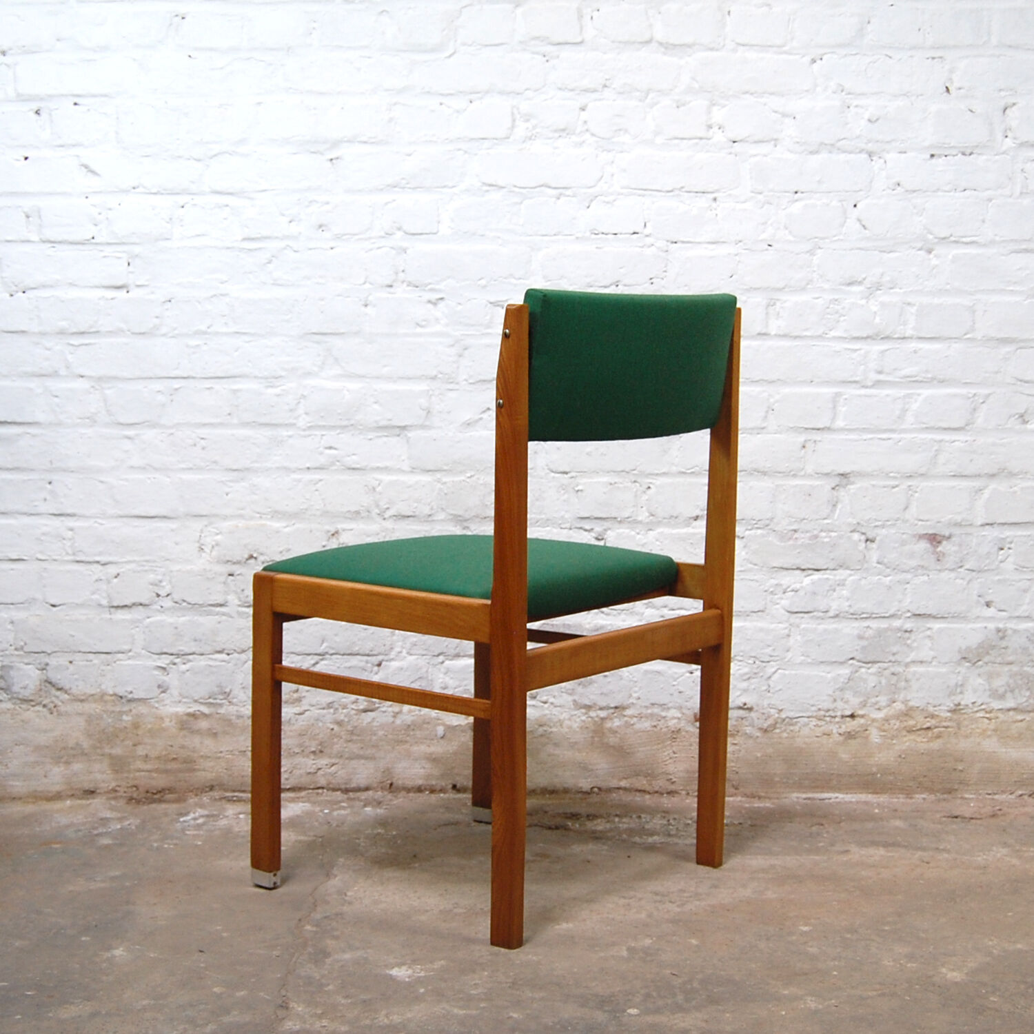 Vintage wooden chair 1960s reupholstered