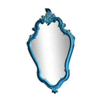 Miroir baroque dégradé de bleu