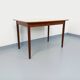 Rectangular dining table in vintage Scandinavian style made of teak and melamine.