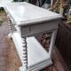 Patinated white console