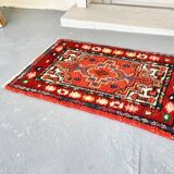 Vintage oriental velvet rug - 40cm x 62cm
