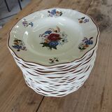 21 old Sarreguemines soup plates