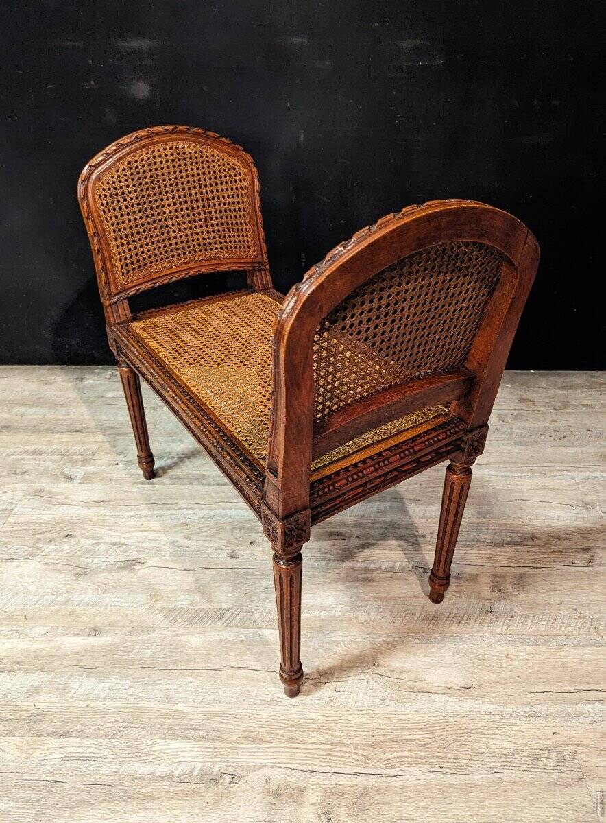 Louis XVI Caned Piano Bench