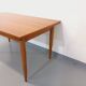 Table à manger style scandinave vintage des années 50 60 en teck avec rallonges