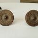 Paire de boutons de meuble ancien en bronze Empire XIXeme