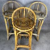 1960s rattan bar stool