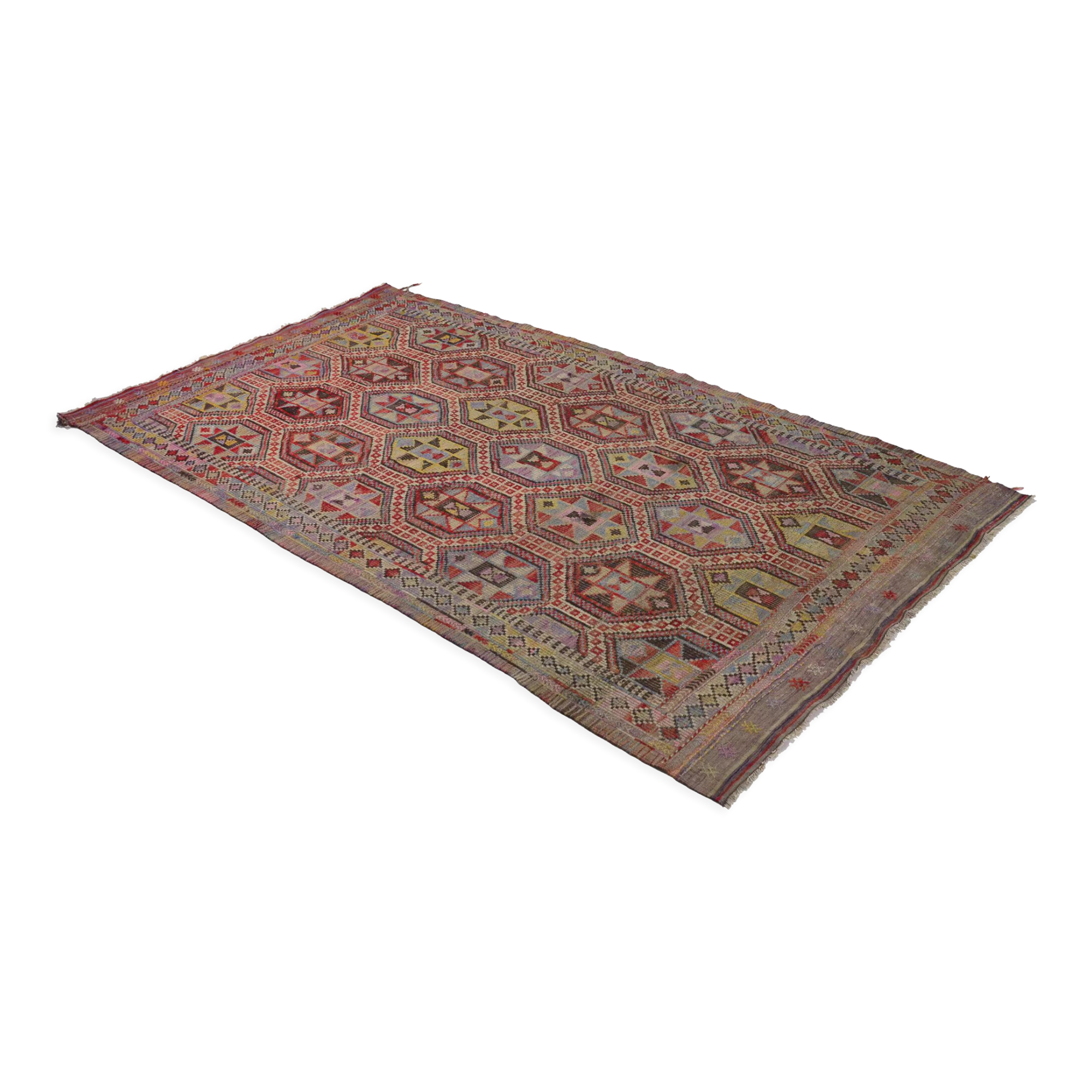 Anatolian handmade kilim rug 288 cm x 166 cm
