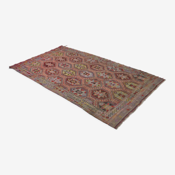 Anatolian handmade kilim rug 288 cm x 166 cm