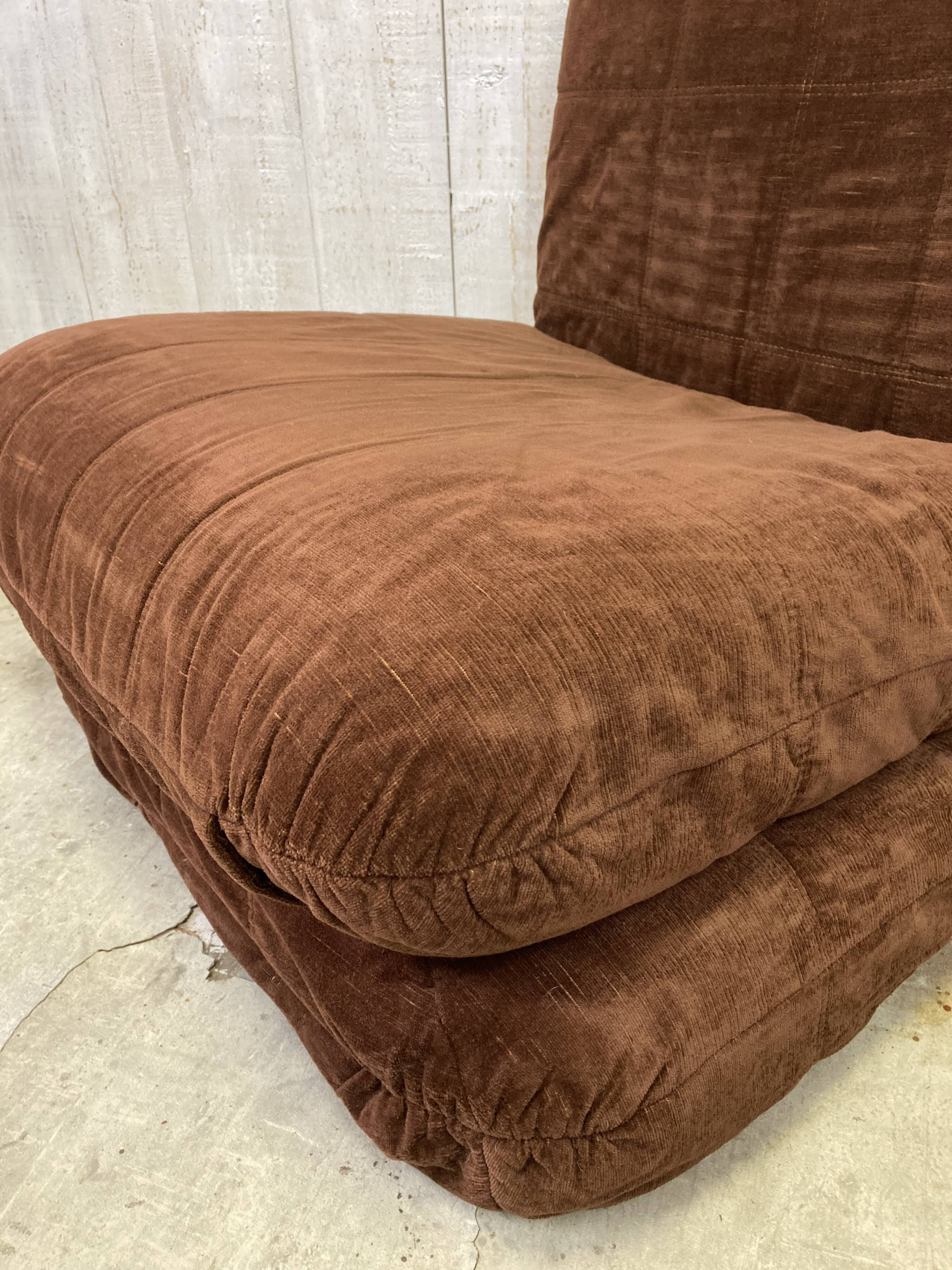 Vintage velvet fireside chair