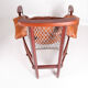 Fauteuil en cuir et corde esprit vintage et son ottoman