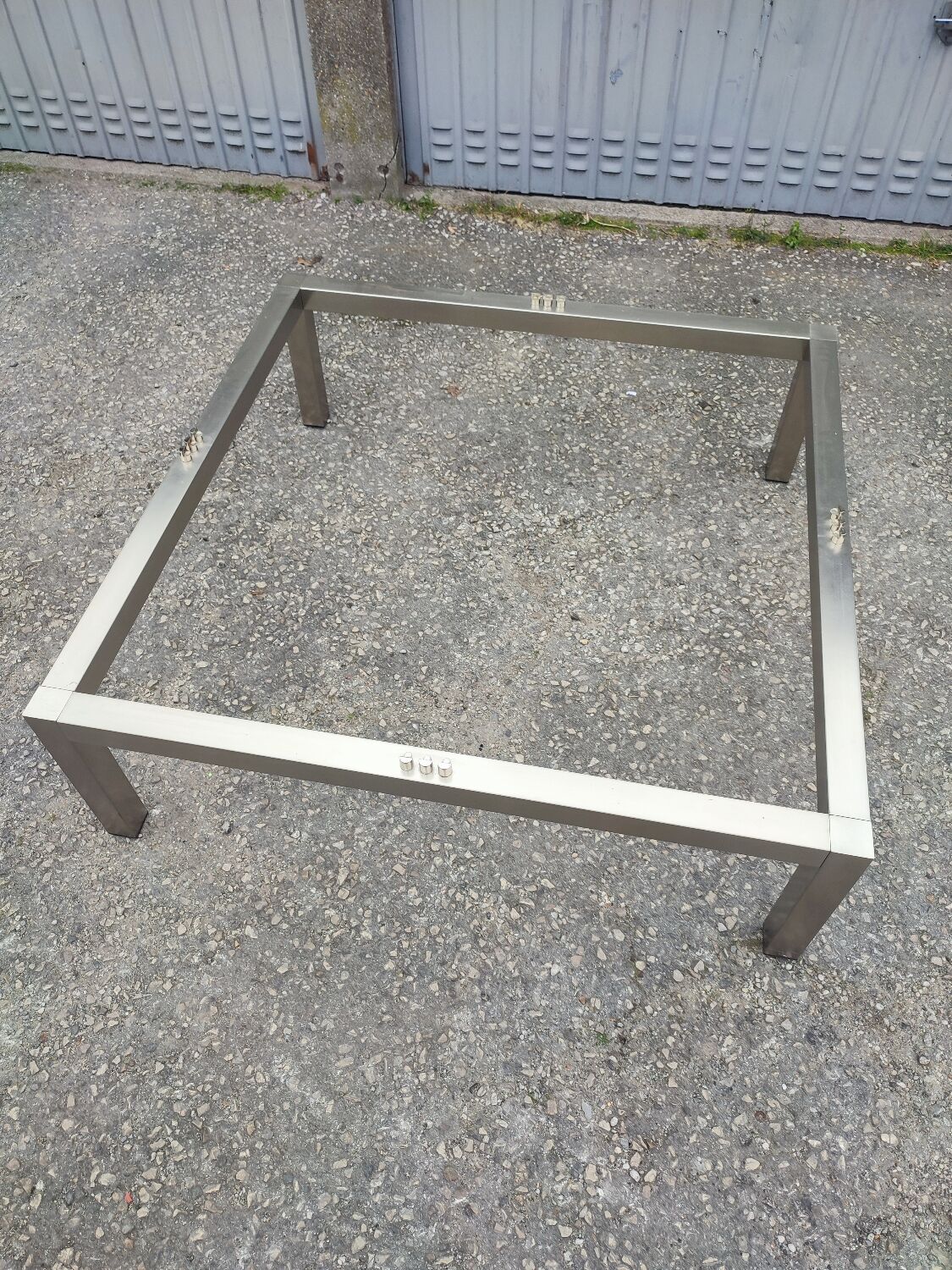 Table basse métal poli vintage 1950/1970