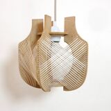 Suspension fil et bois des années 60-70.