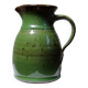 Small green pitcher enameled stoneware Sylvie Wlotkowski craftsmanship from Burgundy