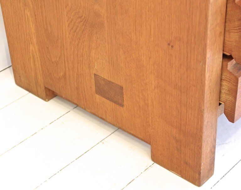 Office hairdresser "R 05" massive Elm designed by Pierre Chapo circa 1965