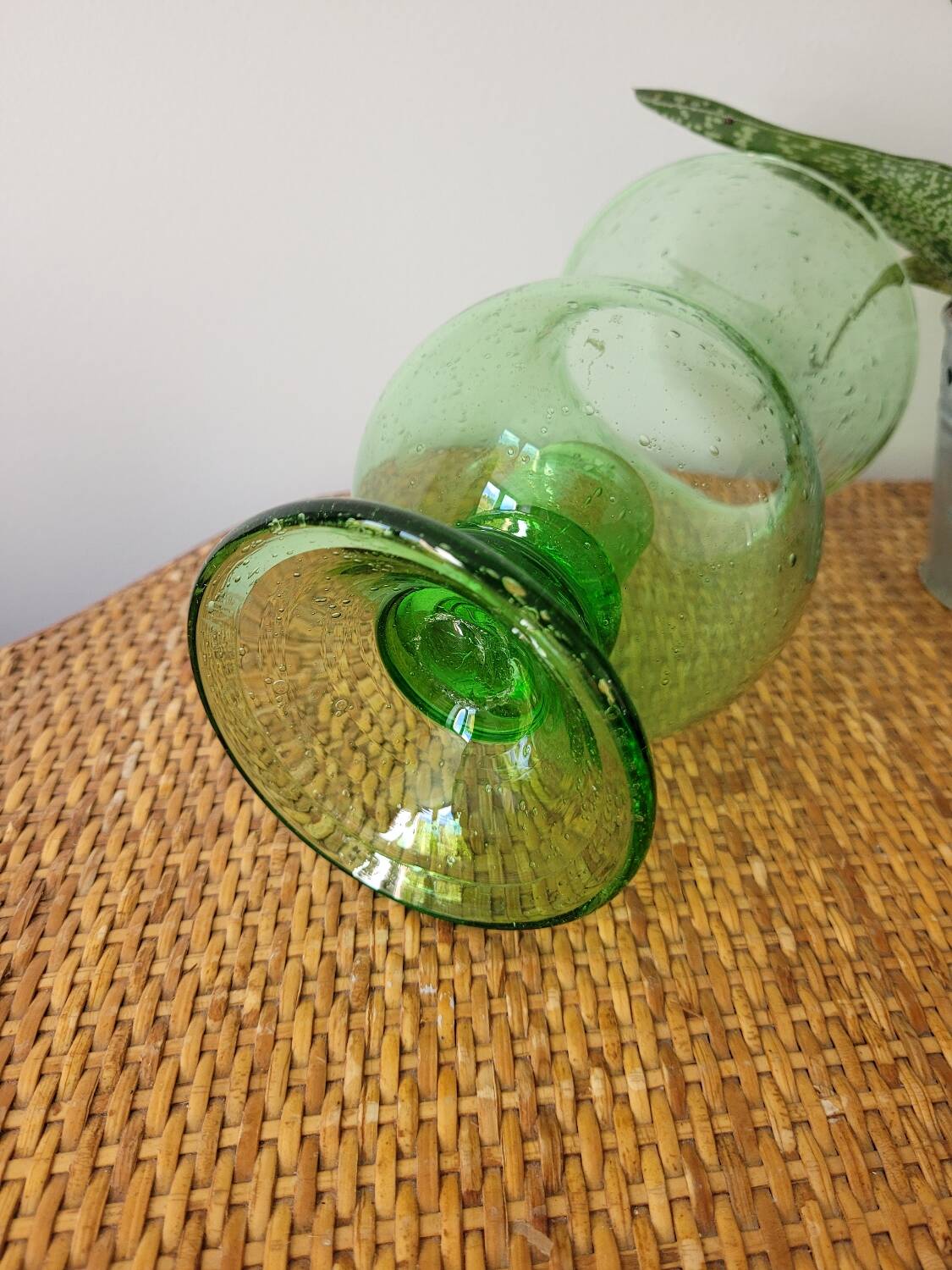 Biot bubble glass candle holder